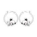 925 Sterling Silver Bees Butterflies Zircon Circle Hoop Earrings Jewellery Gift