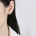 925 Sterling Silver Hoop Earrings Women High Quality Fashion Jewellery Gift
