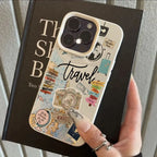 Travel Collage Lychee Case for iPhone 17 16 15 14 13 12 Pro Max