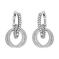 925 Sterling Silver Classic Multi Ring Drop Earrings Elegant Birthday Jewellery