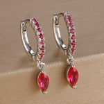 Luxury Cubic Zirconia Stainless Steel Gold Colour Horse Eye Earrings
