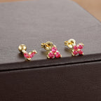 3PCS Stainless Steel Mini Zircon Cartilage Piercing Stud Earrings
