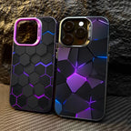 Fashion Honeycomb Building Block IMD Case for iPhone 16 15 14 13 Pro