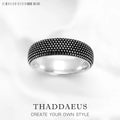 Kathmandu Band Ring 925 Sterling Silver Ethnic Relief Structure Men Women