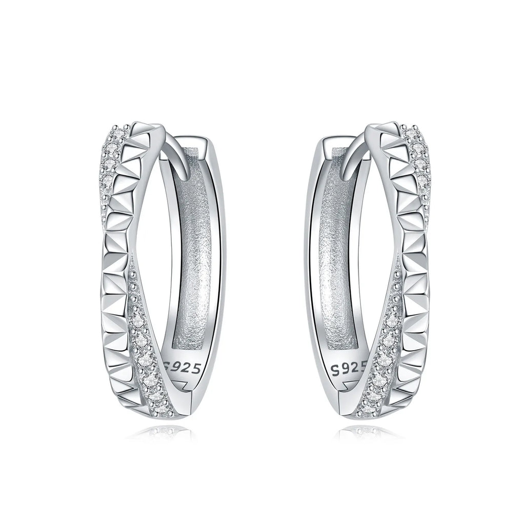 925 Sterling Silver Simple Gold U-shaped Versatile Hoop Earrings Birthday Gift