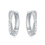 925 Sterling Silver Simple Gold U-shaped Versatile Hoop Earrings Birthday Gift