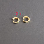 1 Pair Green Little Huggies Stainless Steel Hoop Earrings Tiny Rings