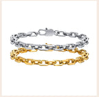 Stainless Steel Chain Bracelet for Women Men Layered Jewelry