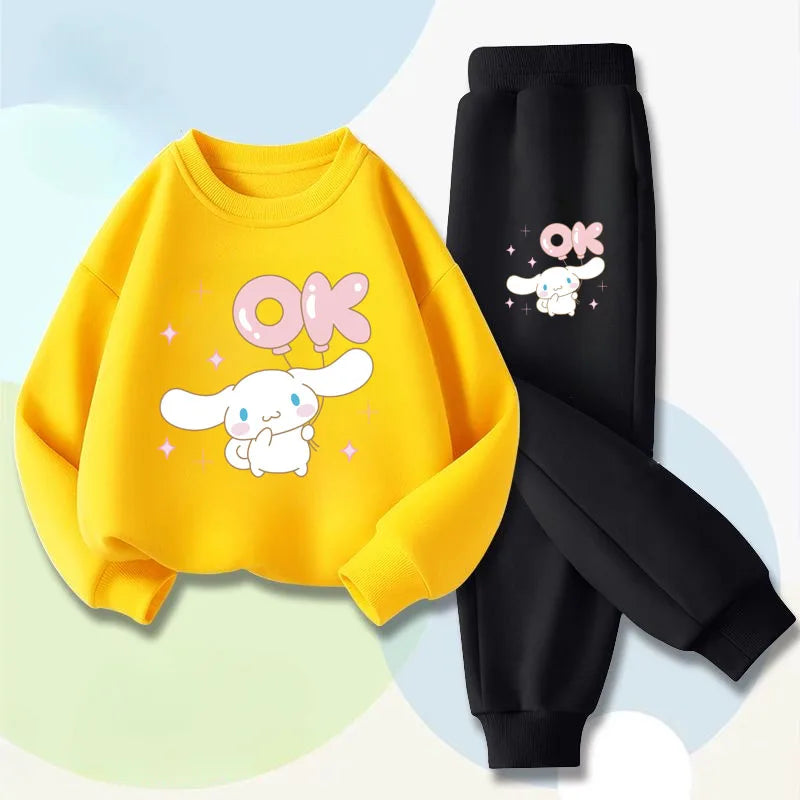 Sanrio Cinnamoroll Boys and Girls Casual Hoodies and Joggers 2-Piece Set