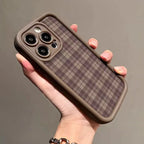Retro Checkered Soft Case for Samsung Galaxy S25 S24 S23 S22 Ultra FE A55