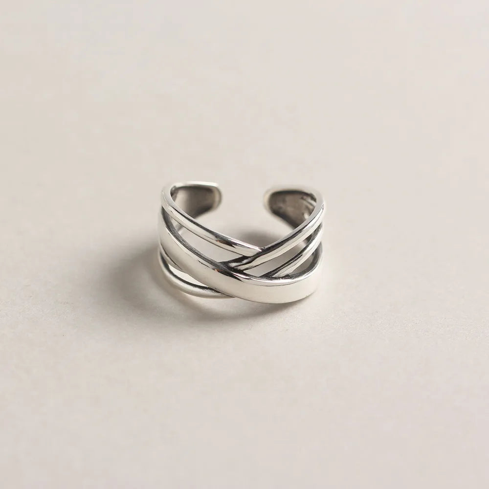 925 Sterling Silver Cross Aesthetic Ring Wedding Luxury Quality Jewellery Gift