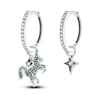925 Sterling Silver Cats Dogs Animals Hoop Ear Studs Anniversary Gift