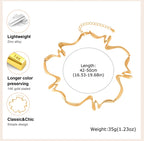 Punk Wave Open Cuff Bangles for Women, Adjustable Irregular Arm Bracelet Jewelry Accessories