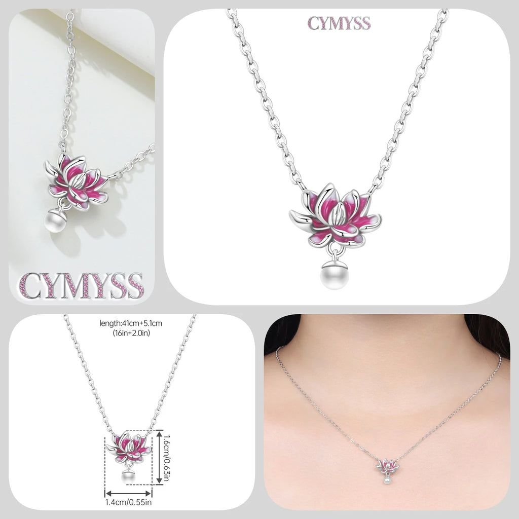 Original 925 Sterling Silver 18K Gold Heart Lock and Key Necklace Y-shaped Chain Necklace For Women Memorial Prayer Jewelry Gift