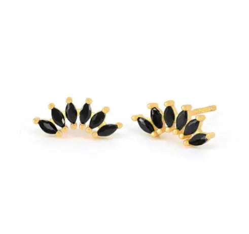 2022 New Stainless Steel Minimal Hoop Earrings Cubic Zirconia