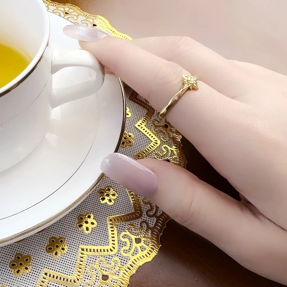 Fascinates Star Ring 925 Sterling Silver Glam Trendy Jewellery Women
