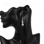 925 Sterling Silver 45mm Smooth Beads Earrings Women Fashion Wedding Gift