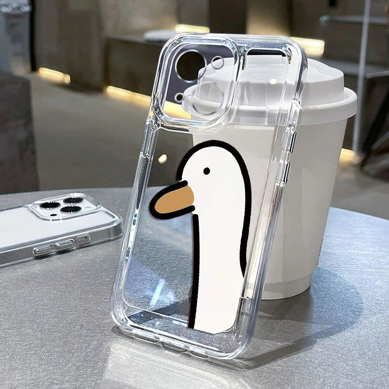 Cute Duck Case for Samsung Galaxy A15 A35 A55 A52 S24 S23 Ultra S22 S21 FE