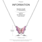 2025 New 925 Sterling Silver Necklace Zircon Heart Butterfly Simple Necklaces For Women Anniversary Birthday Jewelry Gift Female