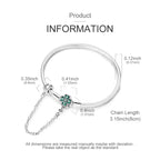 Original 925 Silver Bracelet Original Clover Heart Snake Chain Bracelets Fit Charms Beads Jewelry Gift Diy For Woman Wedding