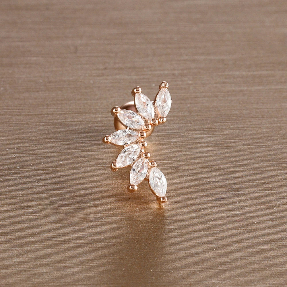 1PC 6 Styles Stainless Steel Mini Zircon Cartilage Piercing Stud