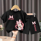 Girls O-Neck Short Sleeve T-Shirt and Shorts 2-Piece Summer Outfit