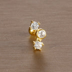 1PC 6 Styles Stainless Steel Mini Zircon Cartilage Piercing Stud