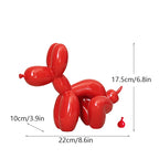 Funny Balloon Pooping Dog Sculptures Resin Pop Art Statue Bathroom Decoration Object