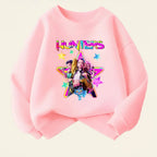 K-pop Girls O-Neck Thin Hoodies Spring Fall Casual Breathable Pullovers