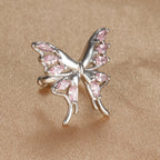 Butterfly Clip Earring Crystal Zirconia Stainless Steel Ear Cuff