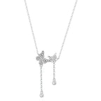 Original 925 Sterling Silver 18K Gold Heart Lock and Key Necklace Y-shaped Chain Necklace For Women Memorial Prayer Jewelry Gift