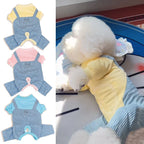 All-Season Soft Pet Shirt Puppy Kitten Breathable Cotton Striped Outfit