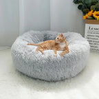 70cm Donut Plush Pet Cuddler Bed Warm Winter Nest Anti-Slip - Ship from UK