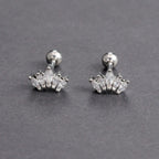 Fashion Stainless Steel Zircon Chain Hoop Earrings Helix Tragus