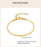 Snake Chain Bracelets for Little Girls 12cm-15cm, Hypoallergenic Non Tarnish Stainless Steel Adjustable Link