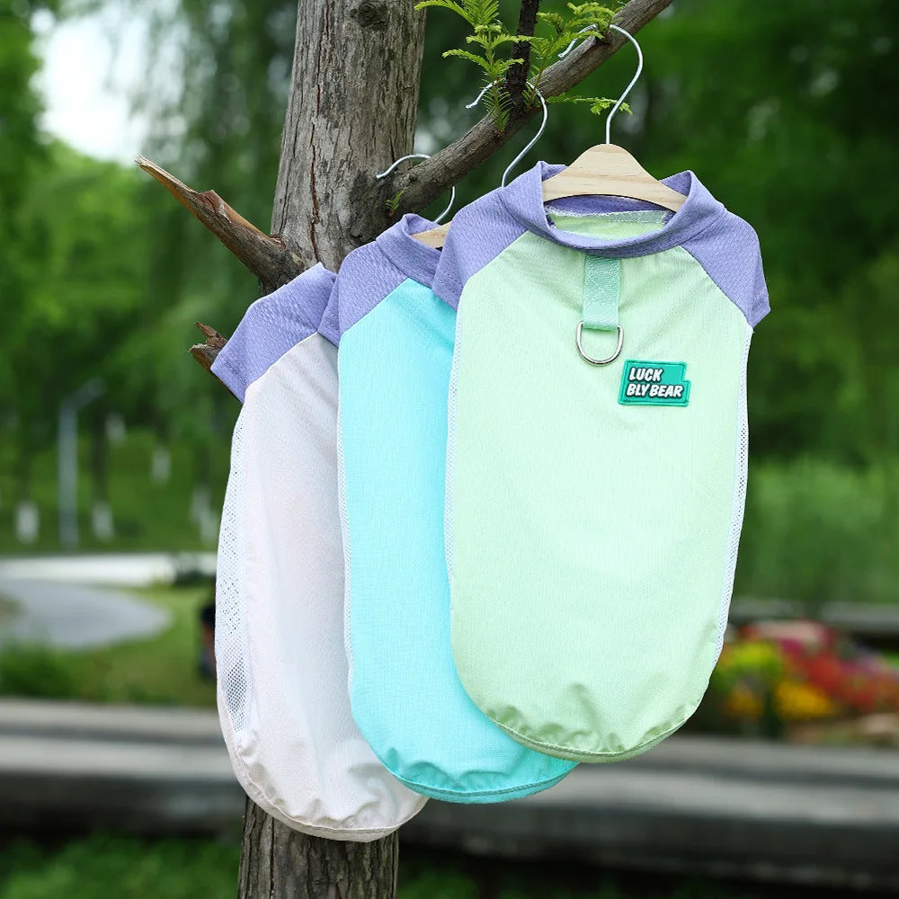 UV Protection Cooling Vest Dogs Cats Ice Silk Breathable Mesh Summer Wear