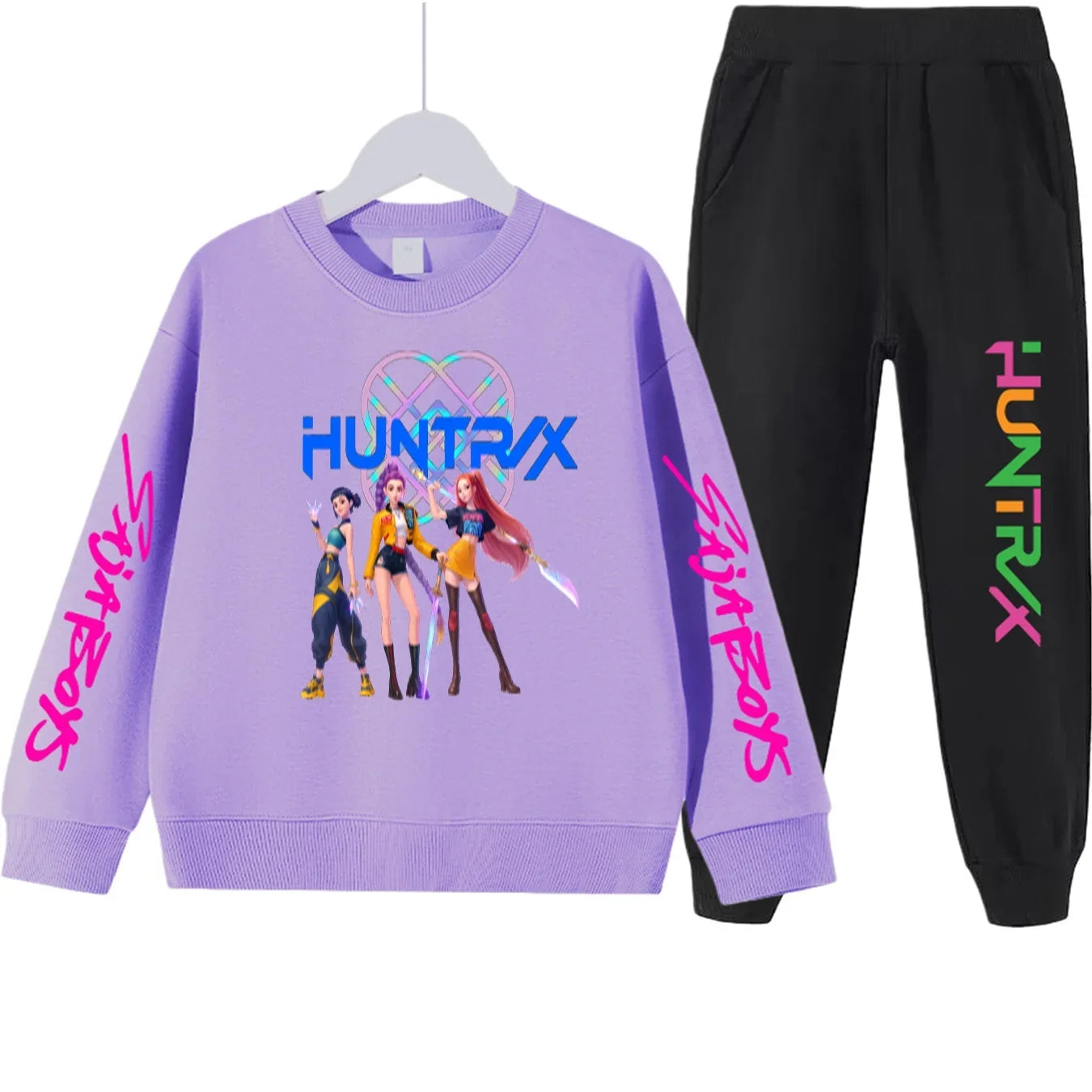 Kids Kpop Demon Hunters Indoor Hunter Witch Outfit ChildrenÕs Clothing Set