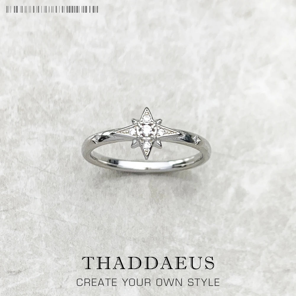 Fascinates Star Ring 925 Sterling Silver Glam Trendy Jewellery Women