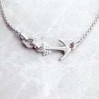 Love Anchor and Heart Necklace 925 Sterling Silver Romantic Jewellery Gift