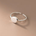 925 Sterling Silver Smooth Surface Round Open Ring Wedding Female Luxury Jewellery