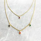 Double Chain Necklace Minimalist 925 Sterling Silver Bohemia Jewellery Gift