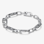 New 925 Silver Sparkling Heart to Heart Double Loop Leather Rope Weaving Bracelet Fashion DIY Charm Exquisite Jewelry Gift
