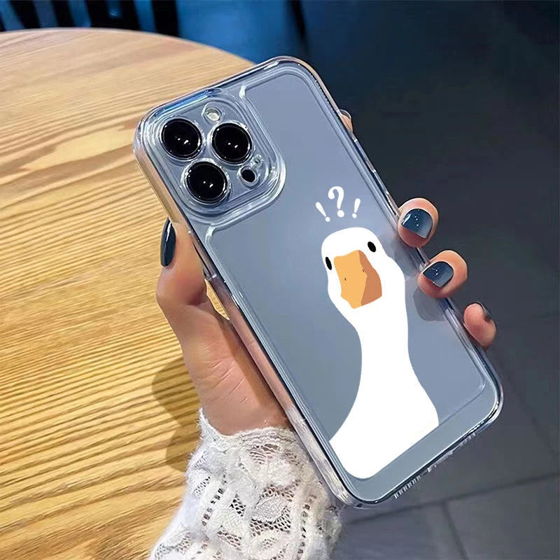 Cute Duck Case for Samsung Galaxy A15 A35 A55 A52 S24 S23 Ultra S22 S21 FE