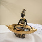 Black Woman Tray Entrance Porch Decoration Key Candy Holder Luxury Modern Home Decor