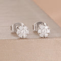 2PCS Fashion Geometry Zirconia Twinkle Star Stud Earrings Shinny