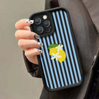 Lemon Cool Stripe Case for iPhone 17 16 15 14 13 12 11 Pro Max XS XR 7 8 Plus