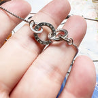 Forever Together Link Chain Necklace 925 Sterling Silver Romantic Love Gift