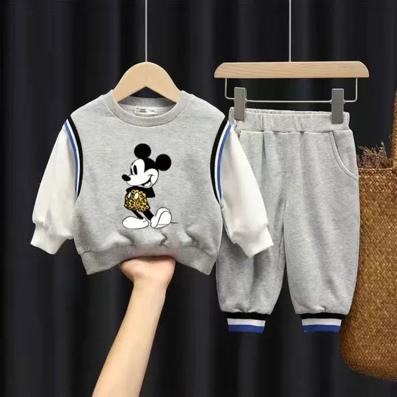 Disney Mickey Mouse Boys Autumn Clothing Set Sweatshirt and Joggers