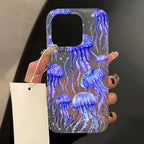 Ocean Jellyfish Print Case for iPhone 17 16 15 14 13 12 Pro Max