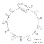 Zircon Butterfly Chain Bracelet 925 Sterling Silver Elegant Wedding Jewellery